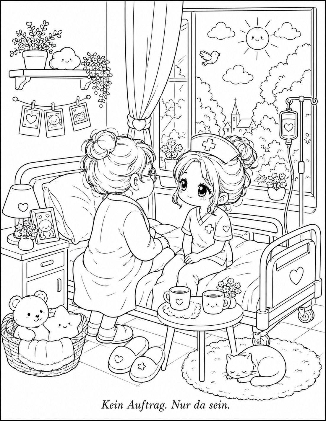 Malbuch Seite – CozyMadness Illustration