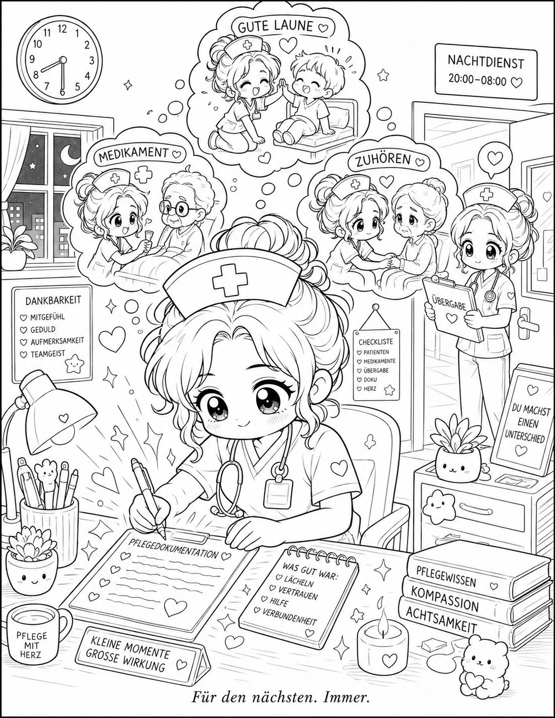 Malbuch Seite – CozyMadness Illustration